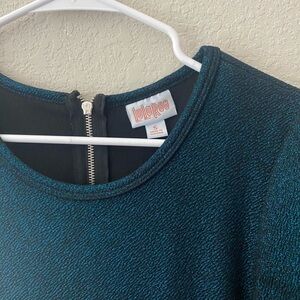 LuLaRoe blue metallic dress